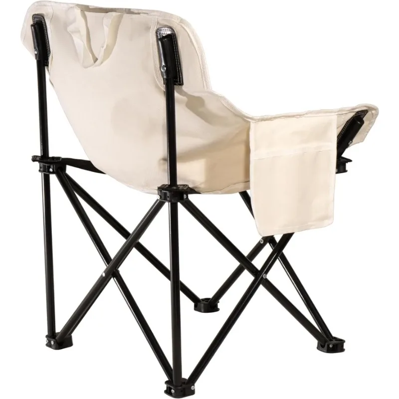 

Portable Chairs Support 280lbs, Moon Chair with Carry Bag for Outdoor Activities, for Fishing, BBQ, Beach, Travel, Picnic