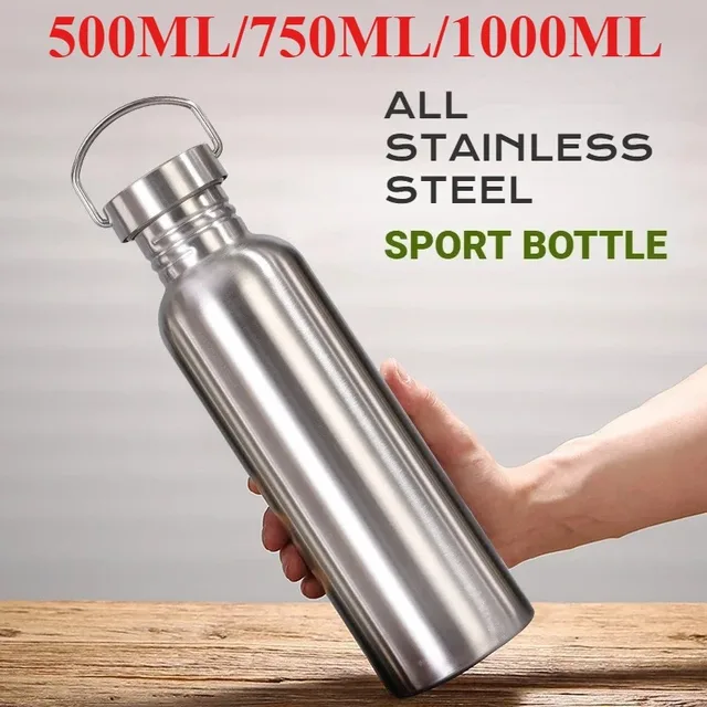 Stainless Steel Water Bottle 1 Liter Drink Bottle for Sport Outdoor Camping Hiking Gym Kettle 500 750 1000ml Water Bottles Stainless Steel Water Bottle 1 Liter Drink Bottle for Sport Outdoor Camping Hiking Gym Kettle 500 750 1000ml Water Bottles