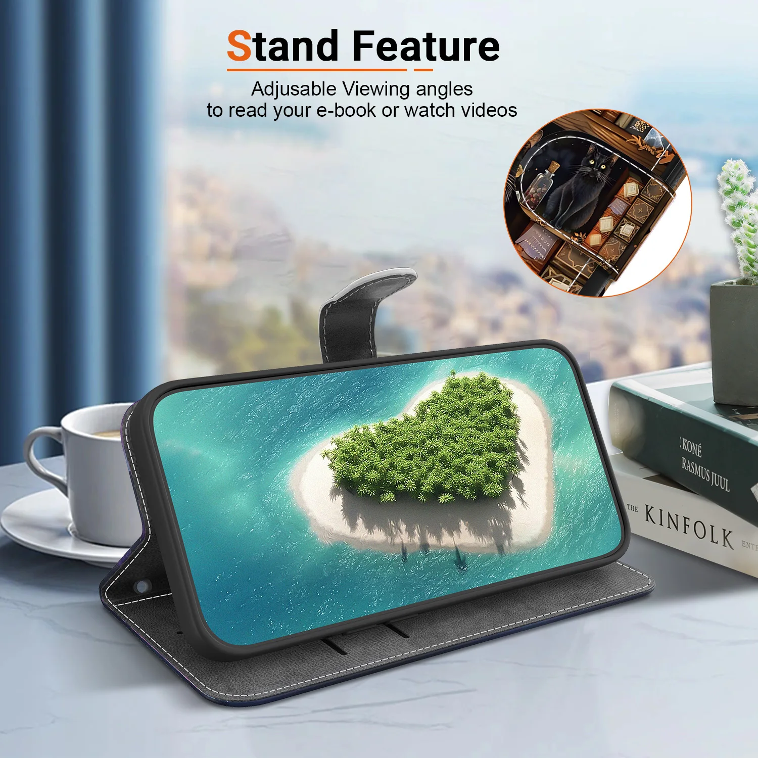 Luxurious Magnetic Leather Flip Wallet Phone Case Cover