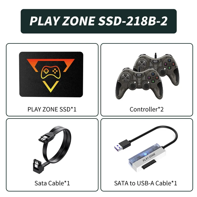Play Zone 1TB Gaming SSD 80+ Emulator for PS5/PS4/Switch/XBOX/PS3