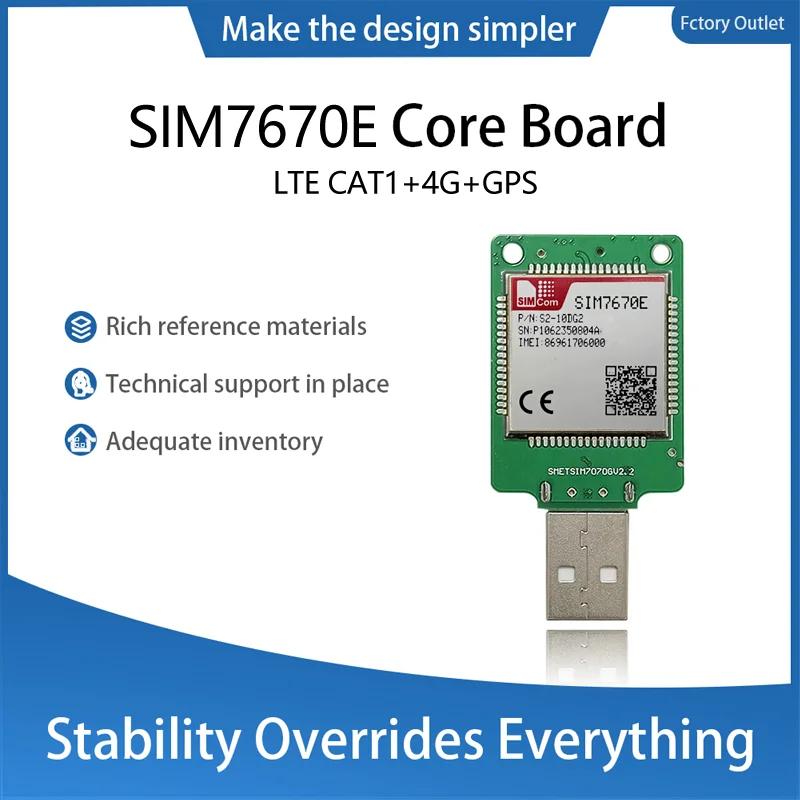 

SIM7670E LTE CAT1 USB-ключ с GPS 1 шт.