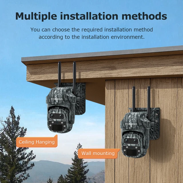 4K 8MP 4G SIM WIFI Solar Powered Camera Outdoor 360° View Animal Monitoring Solar Battery Hunting PTZ Cameras  4G SIM 12X ZOOM 5