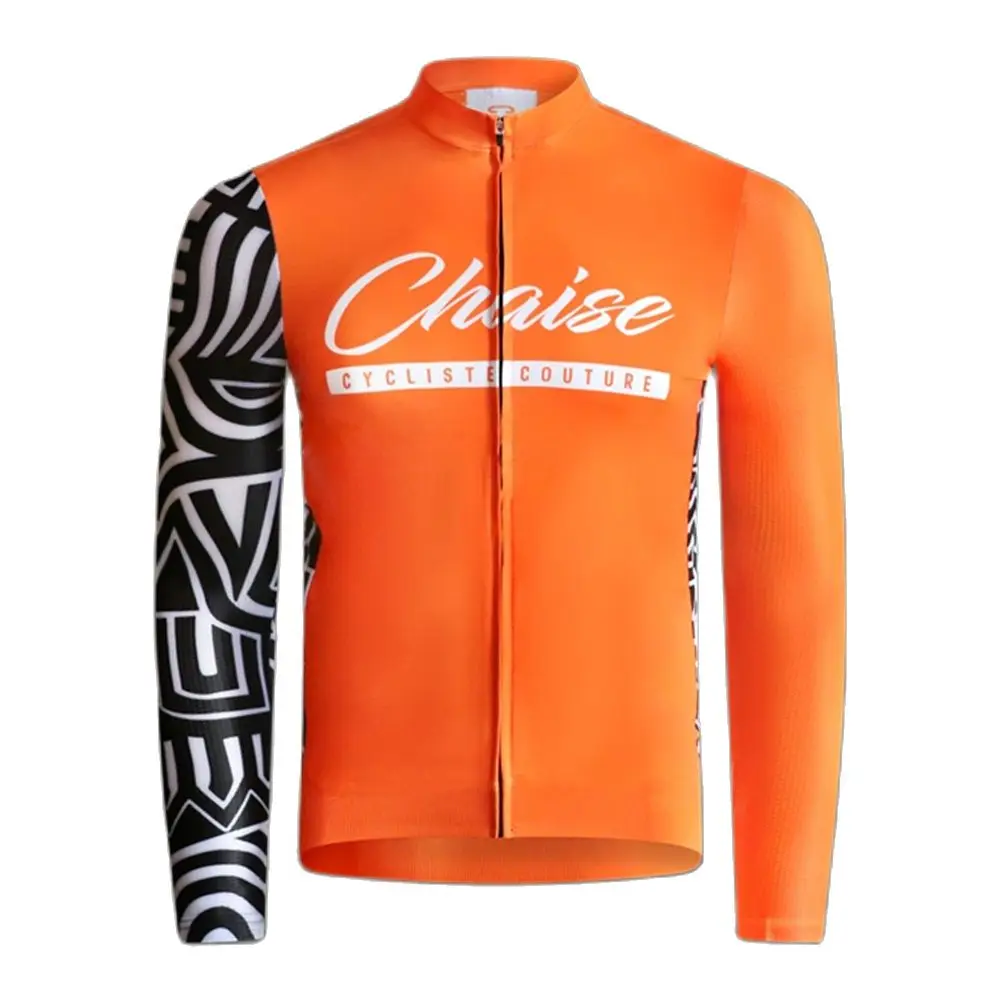 Winter Men's Cycling Long Sleeve Thermal Fleece Jerseys