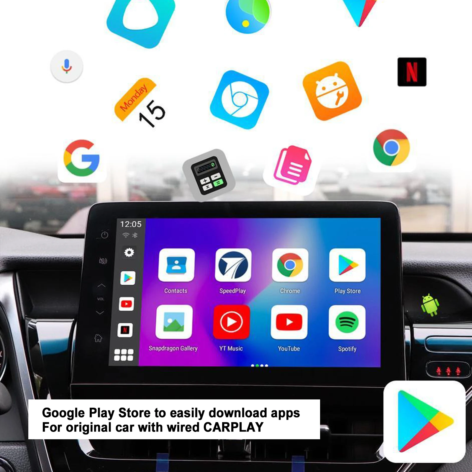 Carlinkit 유무선 카플레이, 무선 안드로이드 자동 동글 미러, 안드로이드 화면 수정용, 자동차 Ariplay
