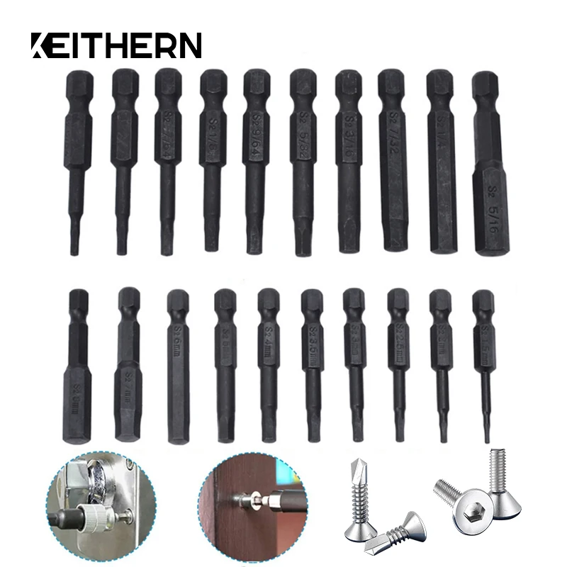 KEITHERN1020PcsHexHeadScrewdriverSetSAEMetricAllenWrench