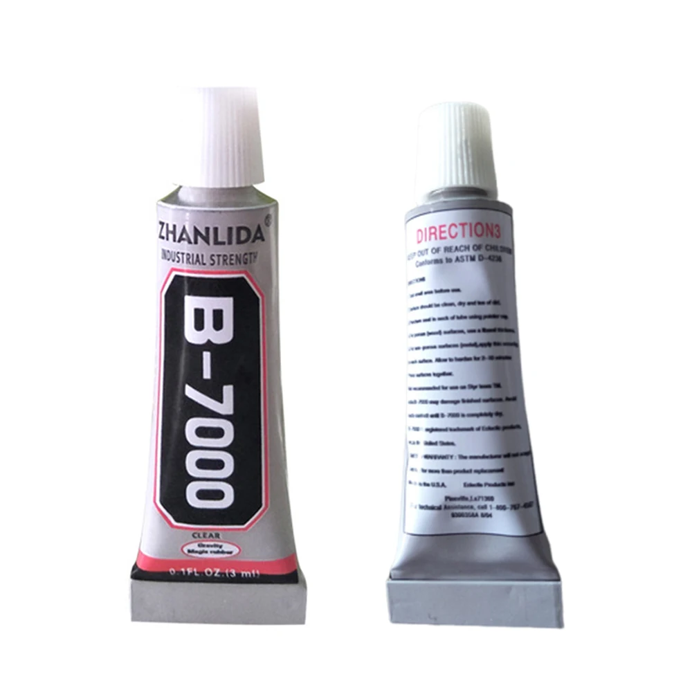 B-7000 Super Glue Adhesive Epoxy Resin Repair Cell Phone Touch Screen Liquid Quick-drying Glue Jewelry Craft Adhesive 3ML