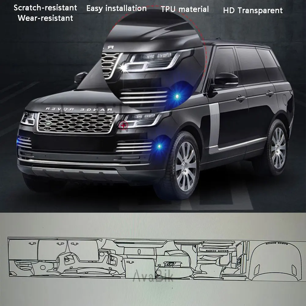 For-Range-Rover-Sport-2018-2020-2024-SVR-Paint-PPF-Kit-Decal ...