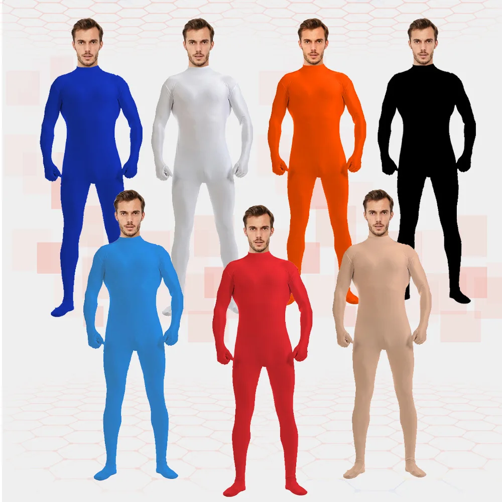 Cross-border Hot-selling Tights Half-pack Onesie Zentai Solid Color Clothes Dance Clothes Stage Performance