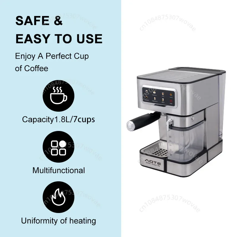 Home American Coffee Machine Small Office Semi-automatic Coffee Machine Portable High-pressure Steam Italian Coffee Machine 4