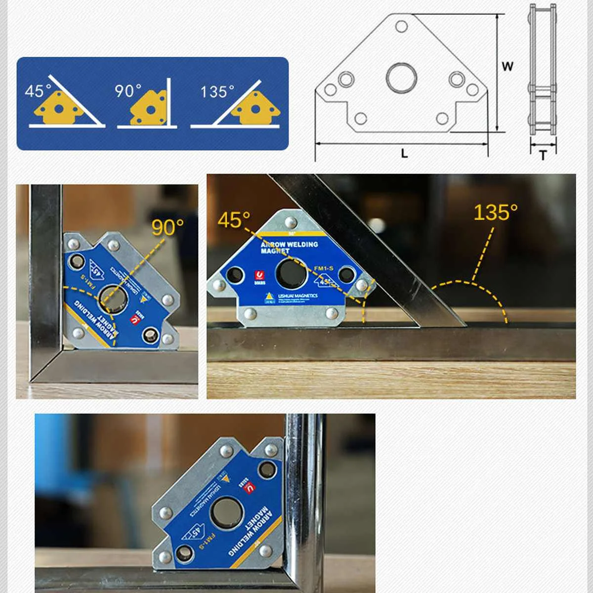 Magnetic Welding Holders Replacement Multi-angle Solder Magnet Weld Fixer Positioner 4pcs