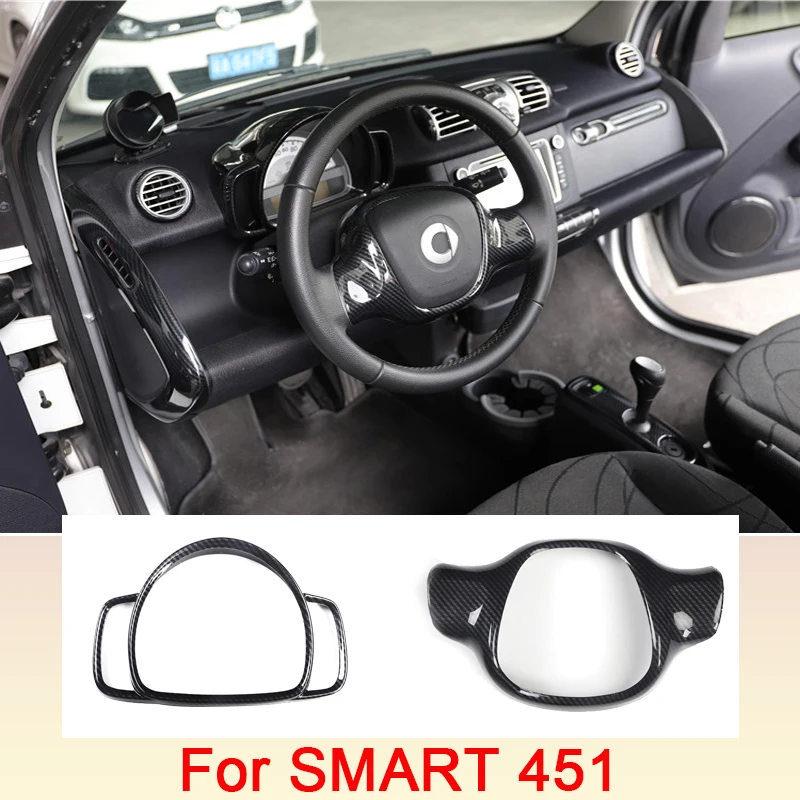 Car Carbon Styling Volante Cornice Decorativa Adesivo Aggiornamento Finestra Per Mercedes Smart 451 Fortwo Accessori Auto Revisione