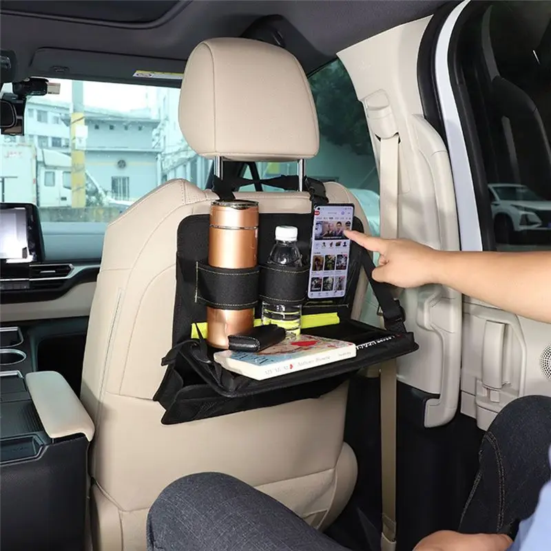 NEW-Toyota Sienna 2021 2022 2023 자동차 뒷좌석 주최자(접이식 테이블 트레이 홀더 포함) 주최자 여행용 액세서리