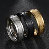 Freeteeme Vintage Roman Numbers 6mm Width Ring Wedding Fashion Stainless Steel Couple Rings for Woman Men Jewelry Birthday Gifts 4