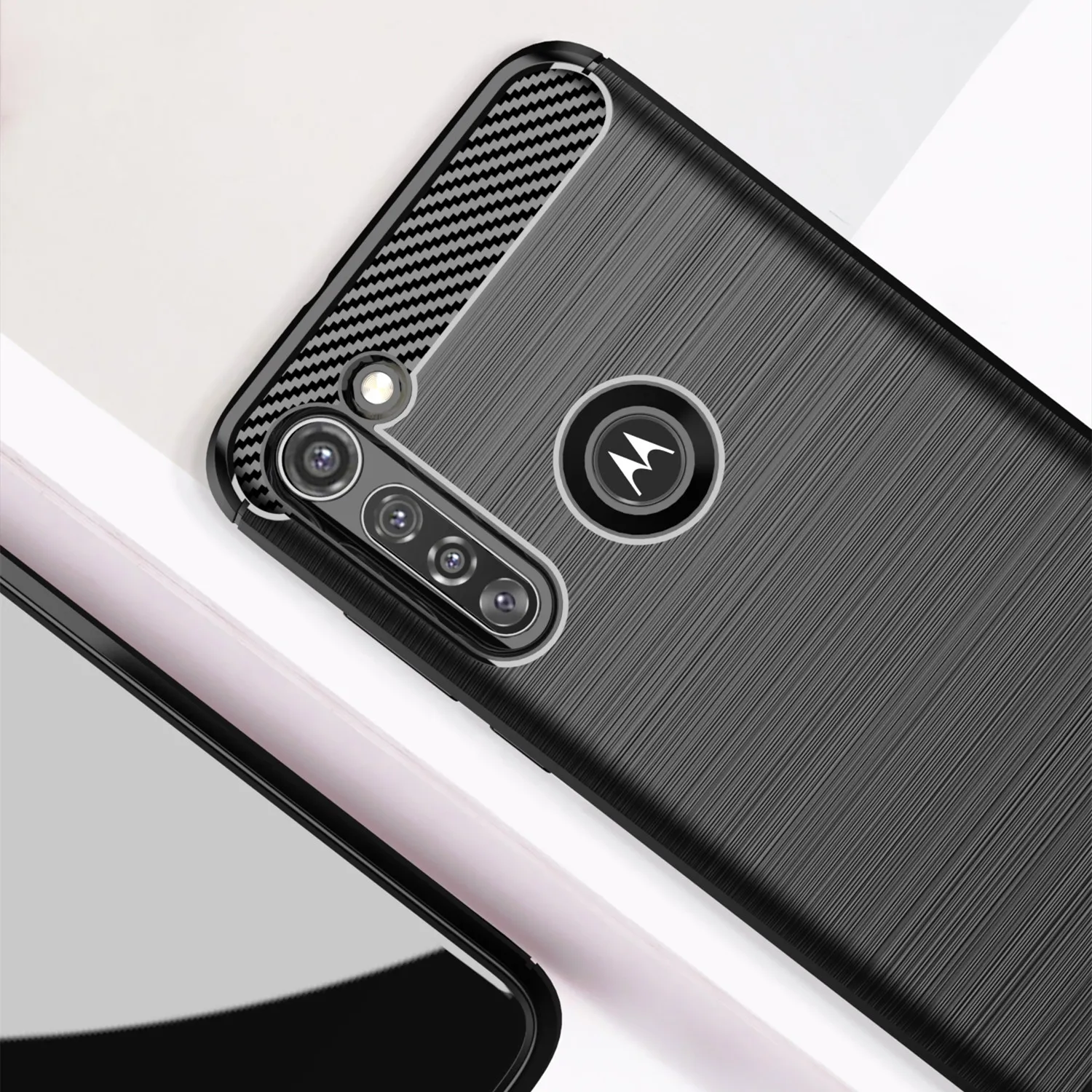 For Motorola G8 Power moto g8 plus play G8+ Case Shockproof Silicone Cover for Moto G8 Power Lite G8 Play Carbon Fiber Cases 3