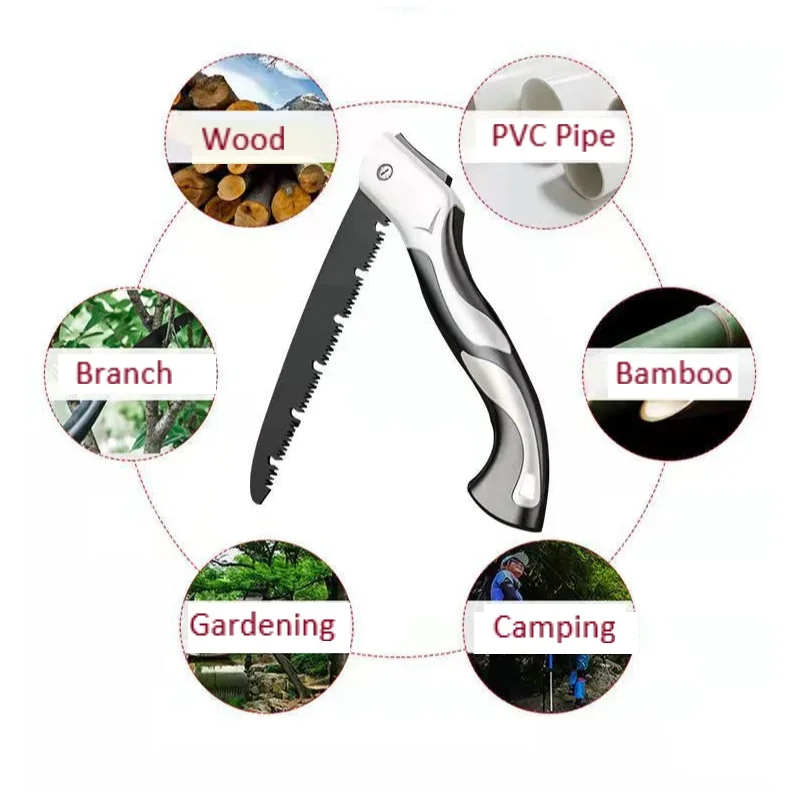 Multifunctional Outdoor Logging Saw Garden Tools Hand Tool Hacksaw Carpentry Tools Wood Woodworking Accessories garden tools folding saw folding hand saw