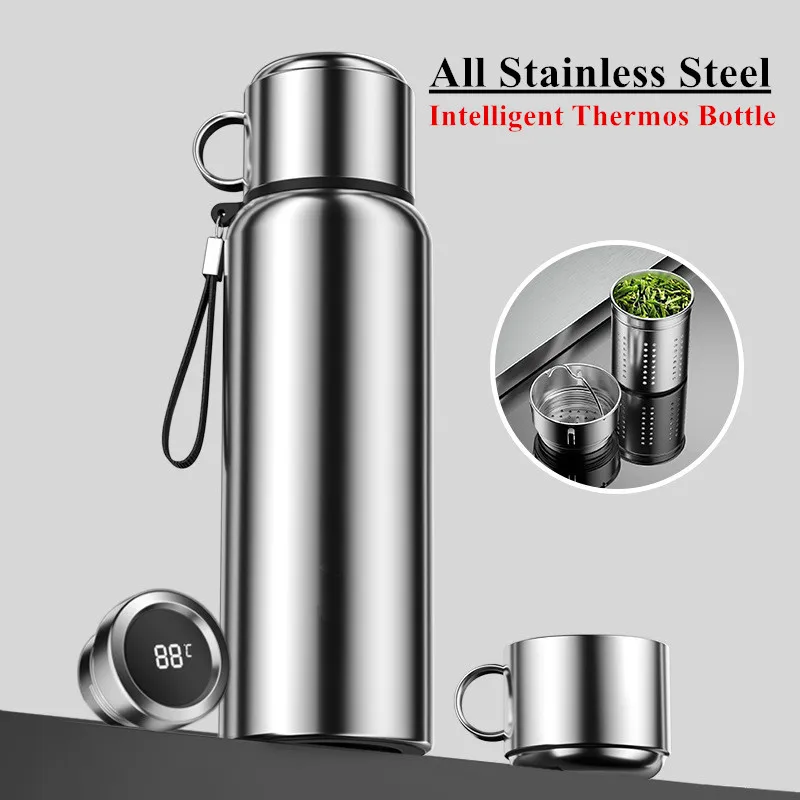 Display Case Stainless For Smart Thermos Steel Bottle Hot Vaccum Water