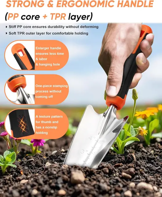 17553-b8c4a5.jpg 9-Piece Stainless Steel Garden Tools Set with Storage Bag, Heavy Duty Rust Resistant Hand Utensils Kit for Gardening, Gift for