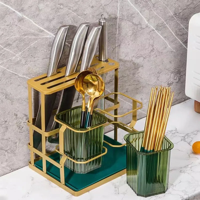 Kitchen Storage Organization No Punching Required Kitchen Organizing Shelf Chopsticks Spoons and Knives Storage Accessories