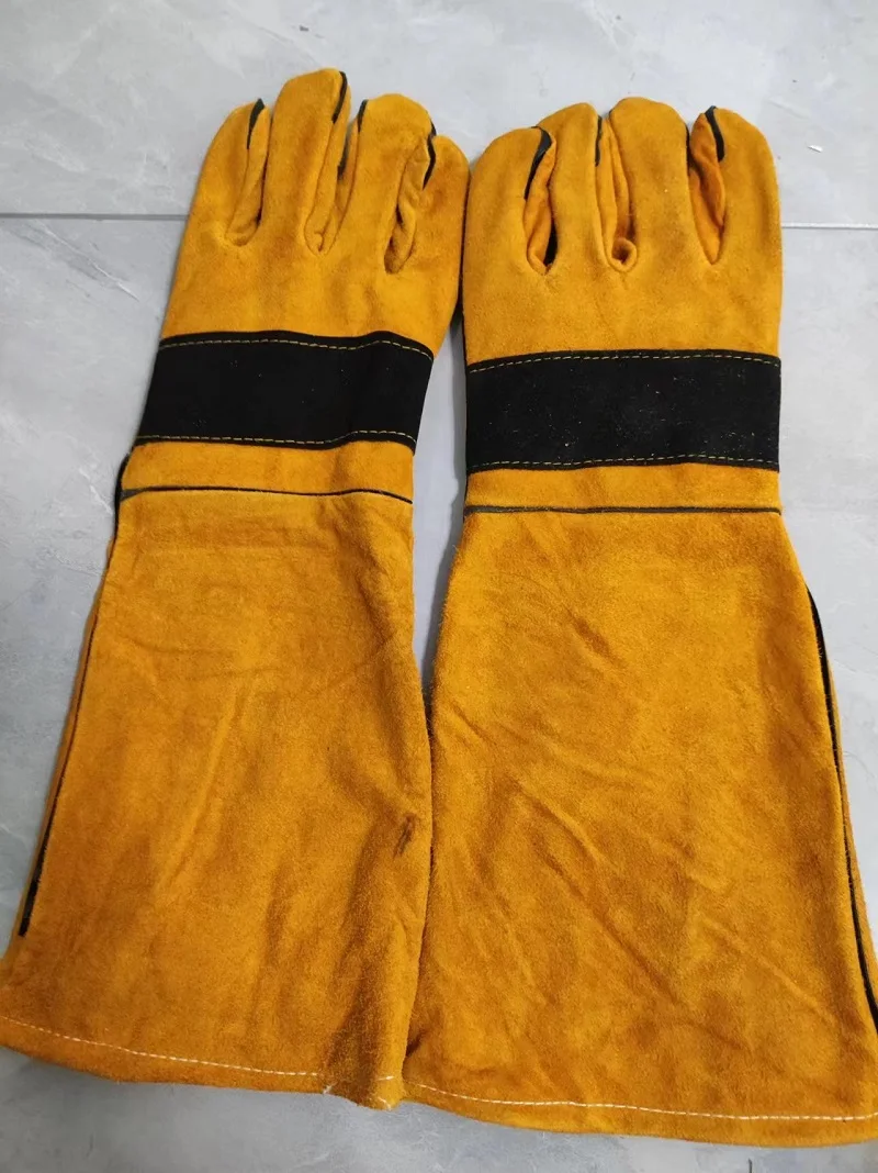 Anti-bite Safety Gloves For Dog Cat Reptile Glove Long Leather Pets Grasping Biting Protective Glove Gardening Work Train Gloves