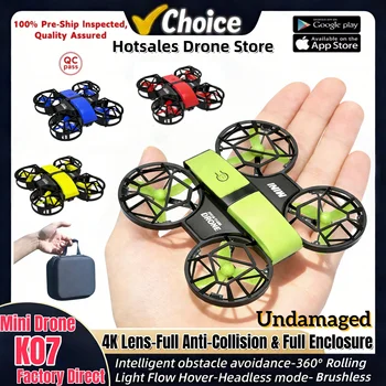 Nuovo K07 Mini Drone 4K Anticollisione Completa Incorporante Luce Colorata Quadcopter RC Aereo Giocattolo Elicottero Regalo Del Capretto Giocattoli UFO
