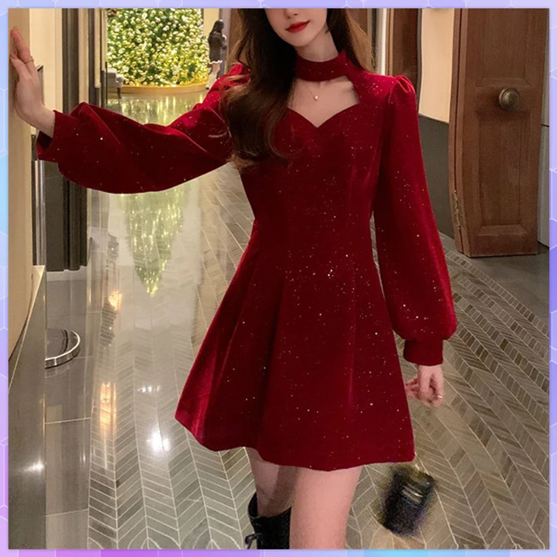 De Año 2023 Vestido Fin De AÃ±o Rojo Vestidos Cortos Vestidos Para