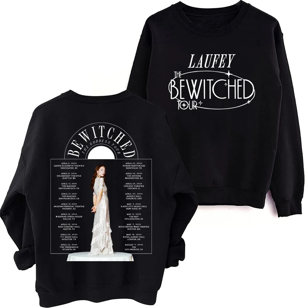 

Laufey The Bewitched Tour 2024 Sweatshirt Harajuku Hip Hop Round Neck Long Sleeve Oversized Hoodie