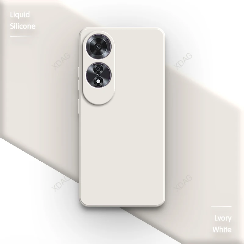 Elegant Liquid Silicone Candy Back Cover with Camera Protection and Simple Fashion Design