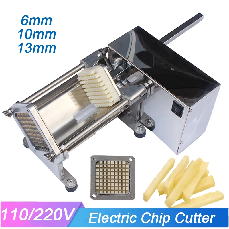 Electric Automatic Vegetable Fruit Potato Strips Cutting Slicing Machine  French Fries Chips Cutter Chopper Dicer for Business