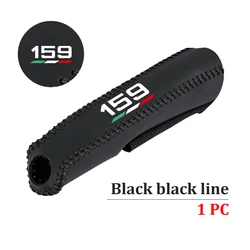 Alfa Romeo Leather Handbrake Cover Protective Sleeve Accessory (ROM - 880 - black - black)