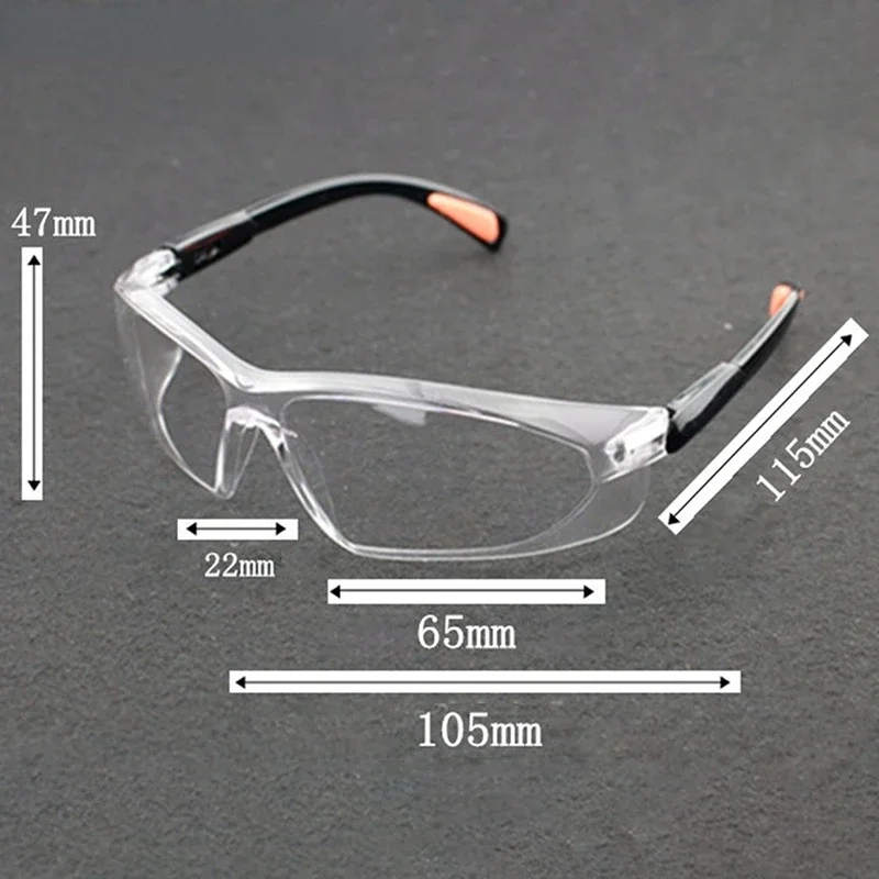 Cycling Glasses Windproof Safety Eye Protection Transparent Clear Goggles Outdoor Tactical Sports Men