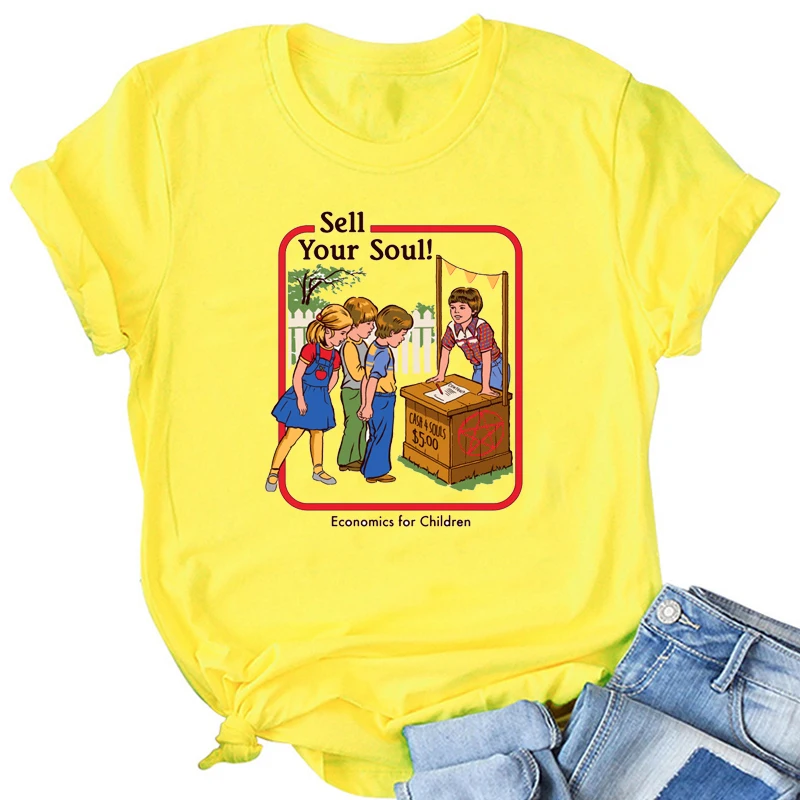 Cotton Funny Cartoons Womens T shirt 