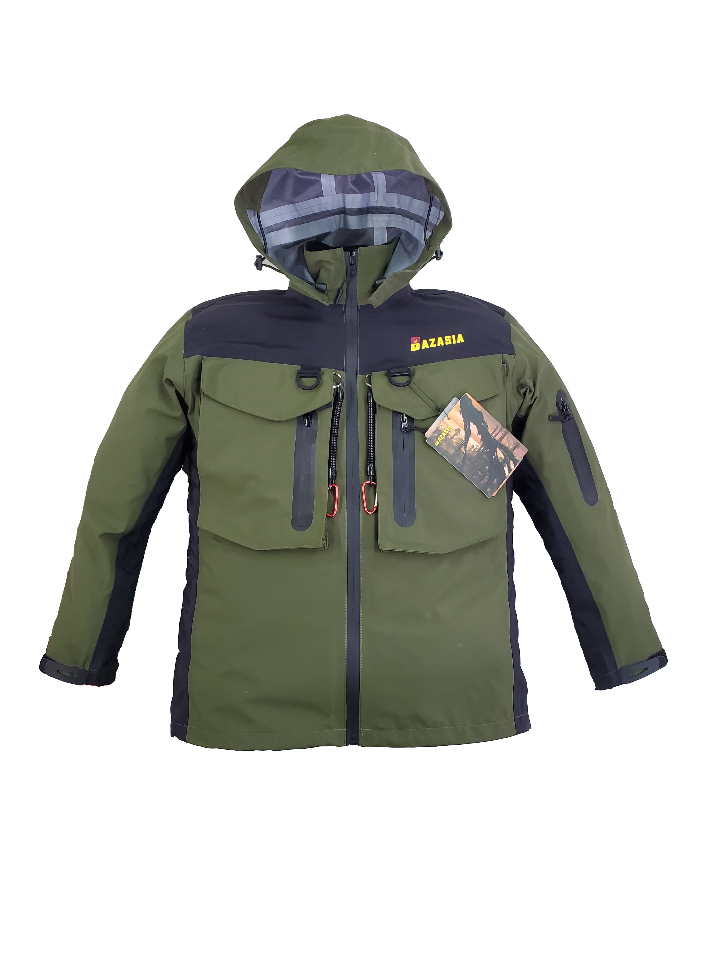 2023 Men's Waders Waterproof Breathable Fishing Jacket 3-Layer Cloth  Lightweight Multi Pocket Outdoor Raincoat