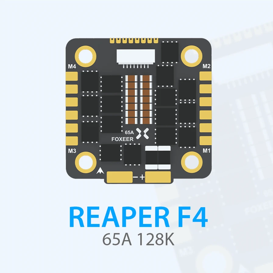 

Foxeer Reaper F4 128K 65A BL32 BLHeli32 4in1 9~40V 3-8S ESC 30.5*30.5mm M3 DShot1200 For FPV Racing Drone