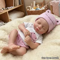 OtardDolls Loulou Can Open mouth Reborn Doll Baby Full Body Soft Silicone Bebe Doll Boy And Girl For Choose 3