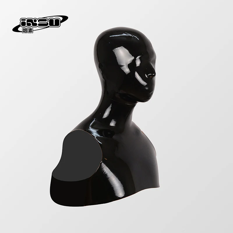 

INSU latex microporous hood with vest shoulder part attached micro holes rubber mask