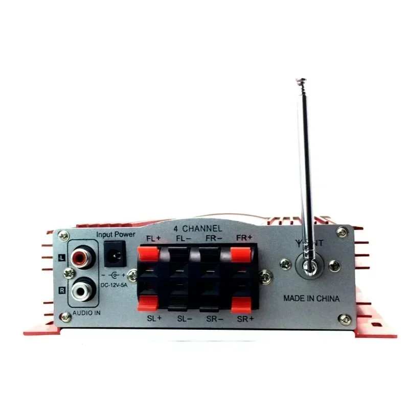 3001 4채널 앰프 (리모컨, USB/SD 카드 플레이어, FM 라디오, 12V5A 전원 어댑터 및 AUX 케이블 옵션 포함)