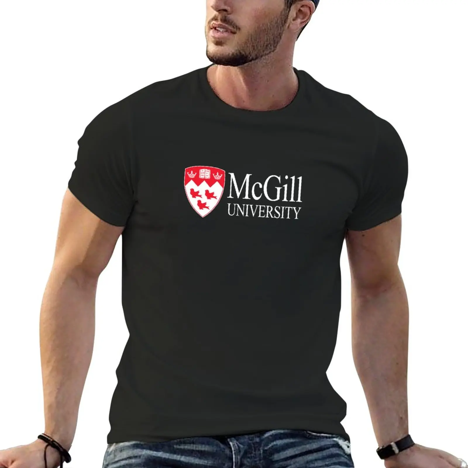 

McGill University T-Shirt sweat shirt summer top animal prinfor boys mens vintage t shirts