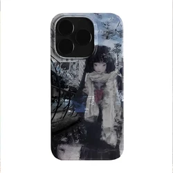 Charming Street Girl Cartoon Art Oil Painting Phone Case - Y2K Lovely Design - iPhone 12 Mini (1)