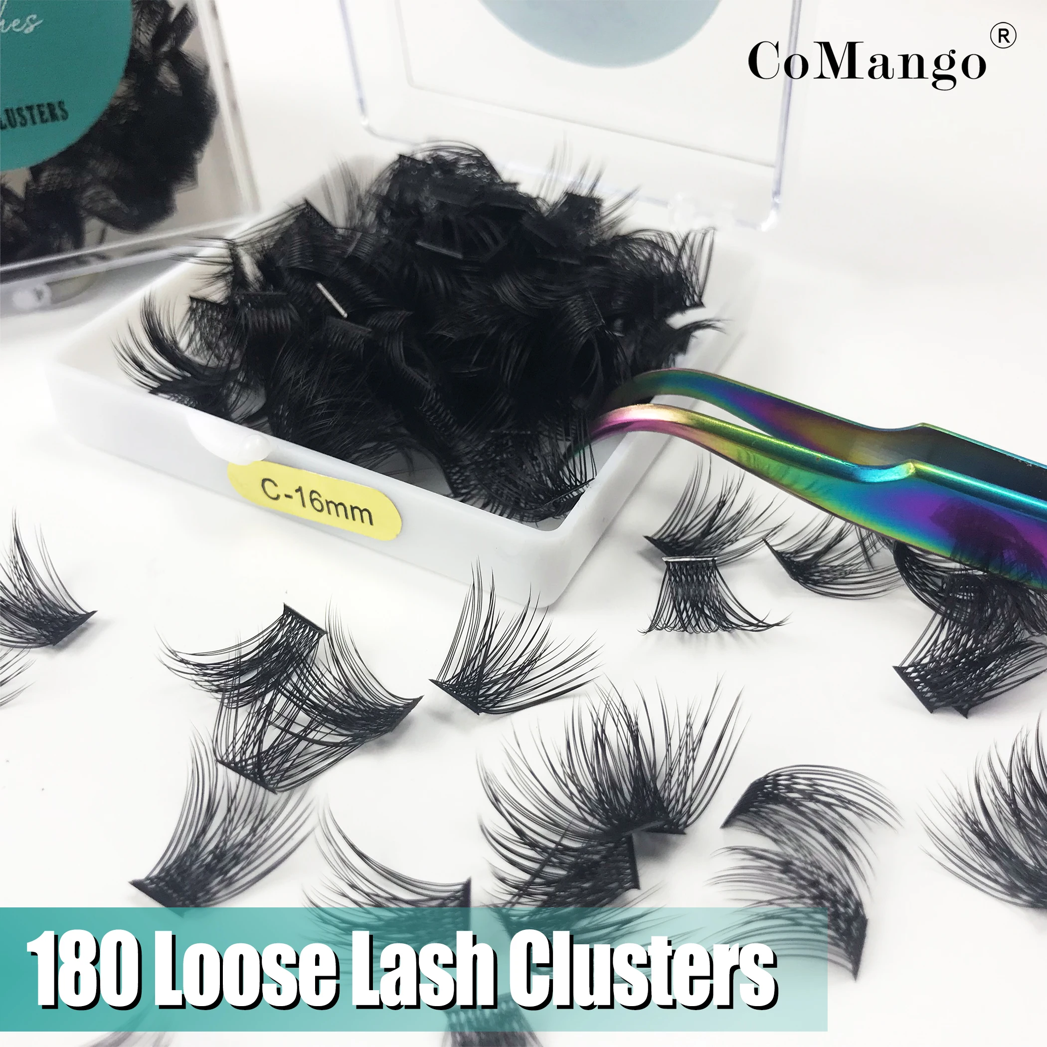 Description Picture 6 of itemCluster Lashes Individual Lashes Loose Fan Lash Extensions Lash Clusters C/D Curl 10/12/14/16/18mm DIY Eyelash Extensions