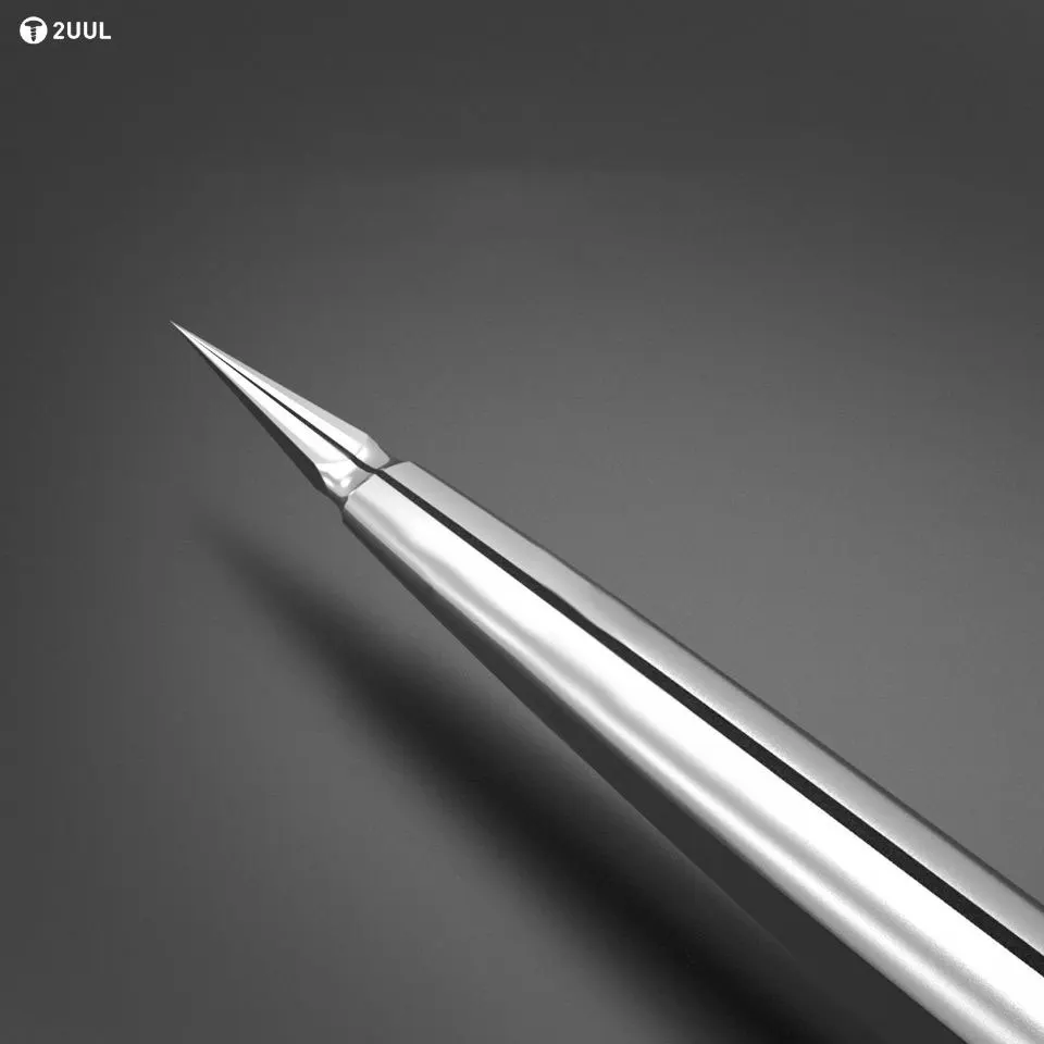 2UUL 3D Hand Finish Tweezer High Precision Sharp Flying Line Super Hard Forceps For Planting Tin IC Micro Repair