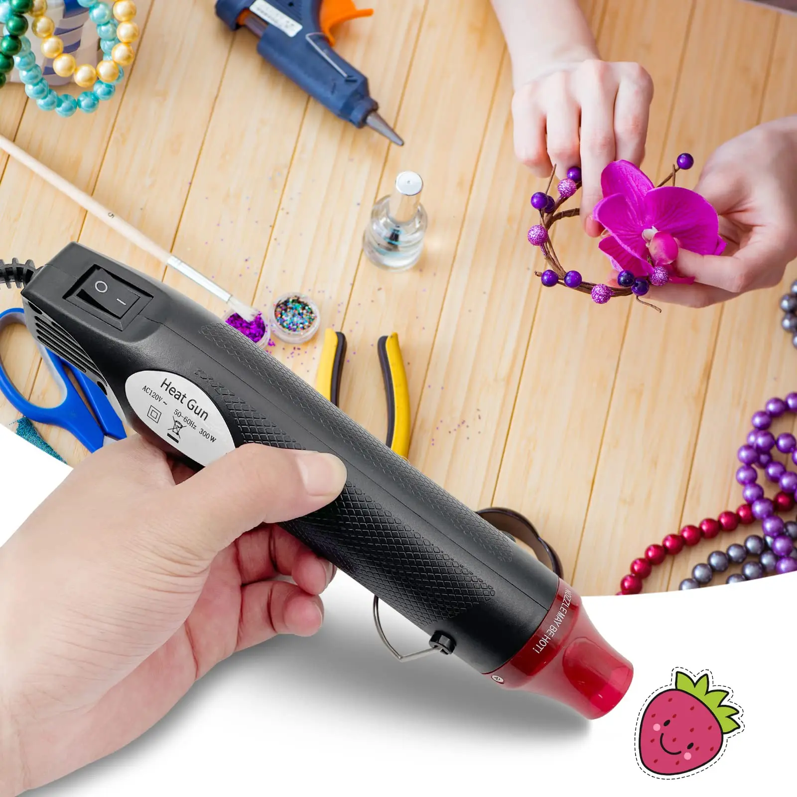 110V/220V US EU Standard Hot Air Gun Mobile Phone Repair Tool Hair Dryer Welding Support Seat Shrink Plastic Air Heat Gun 300W 5
