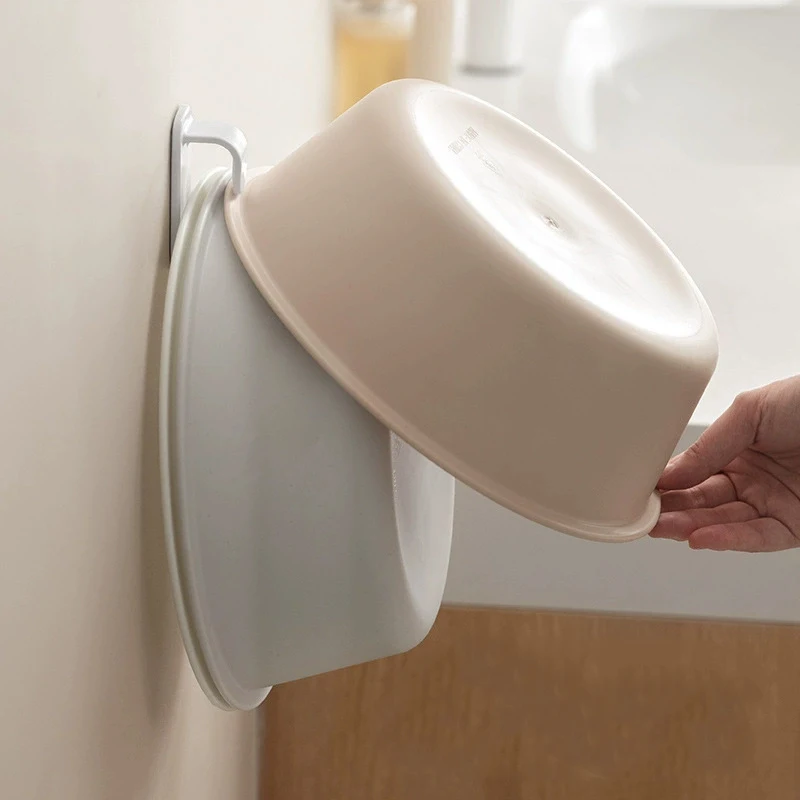 Wall Mounted Basin Hook No-Drilling Adjustable for Toilet Bathroom Bathtub Washbasin Space-Saving Storage Rack