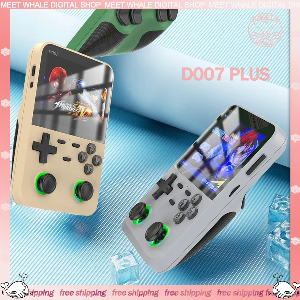 

D007 Plus Retro Handheld Game Console 3.5Inch IPS Screen Handheld Game Players Dual Joystick 10000+ Game Devices Portable Games