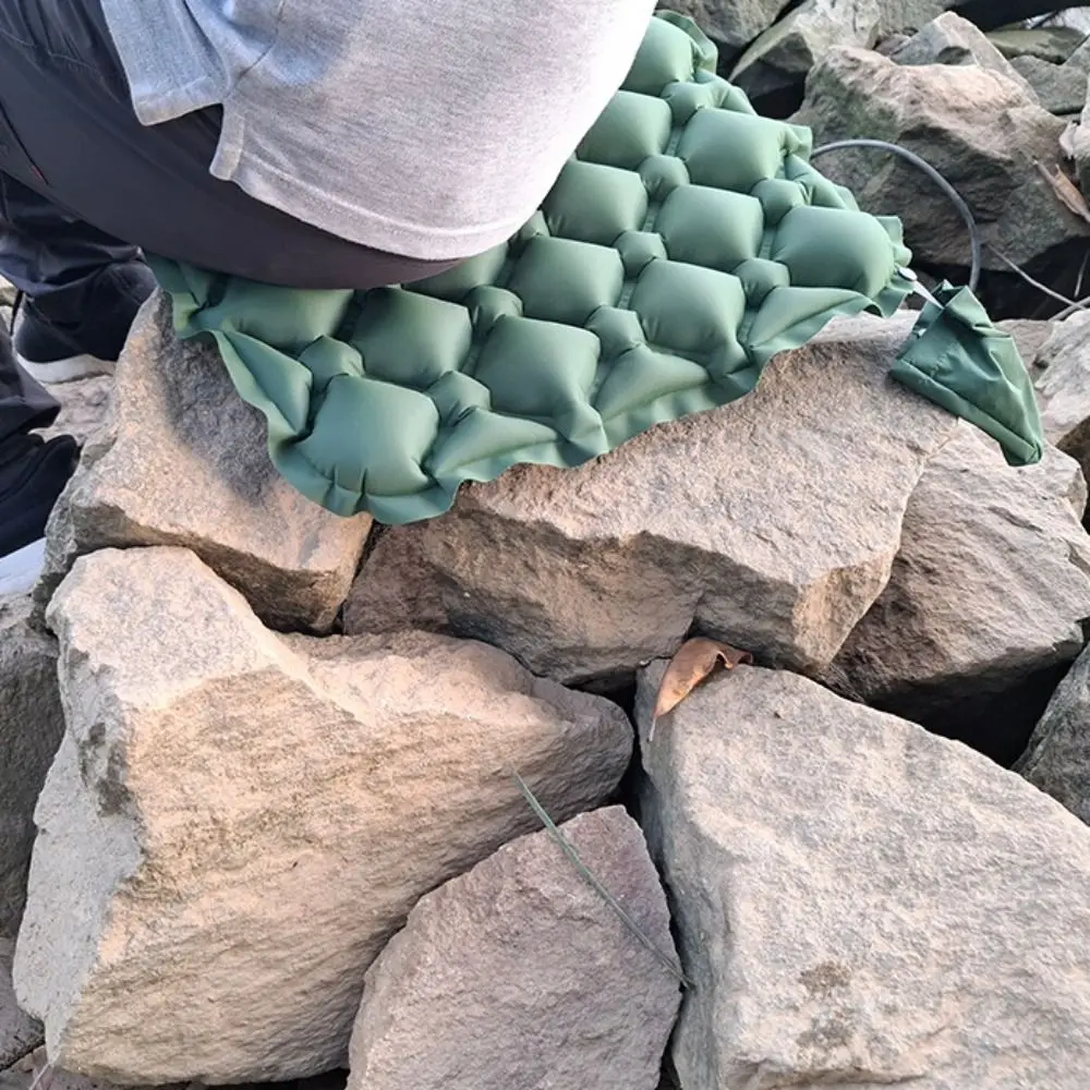 Foldable Inflatable Seat Cushion Moisture-proof Space-saving Camping Chair Mat Lightweight Water Resistant Car Seat Cushion