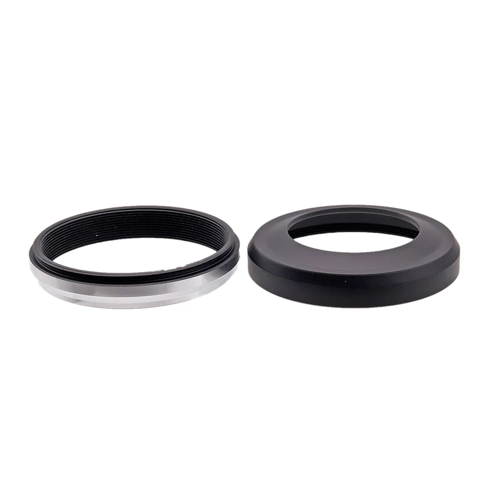 Anello adattatore per paraluce in metallo, anello adattatore per paraluce LH JX70 per fotocamera X100F X70 X100T X100S X100, paraluce ultrasottile con anello adattatore accessori (Nero