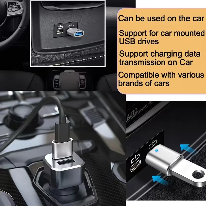 5개의 다용도 USB 어댑터 세트, USB C를 USB A로 변환, 빠른 충전 및 OTG 기능을 위한 USB 3.0 허브 포함