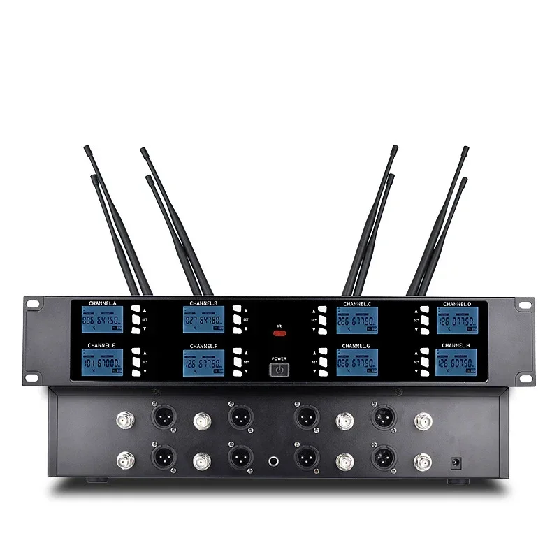 XTUGA A800 보컬 녹음 스트리밍 콘덴서 전문가용 8채널 무선 마이크 시스템 헤드셋