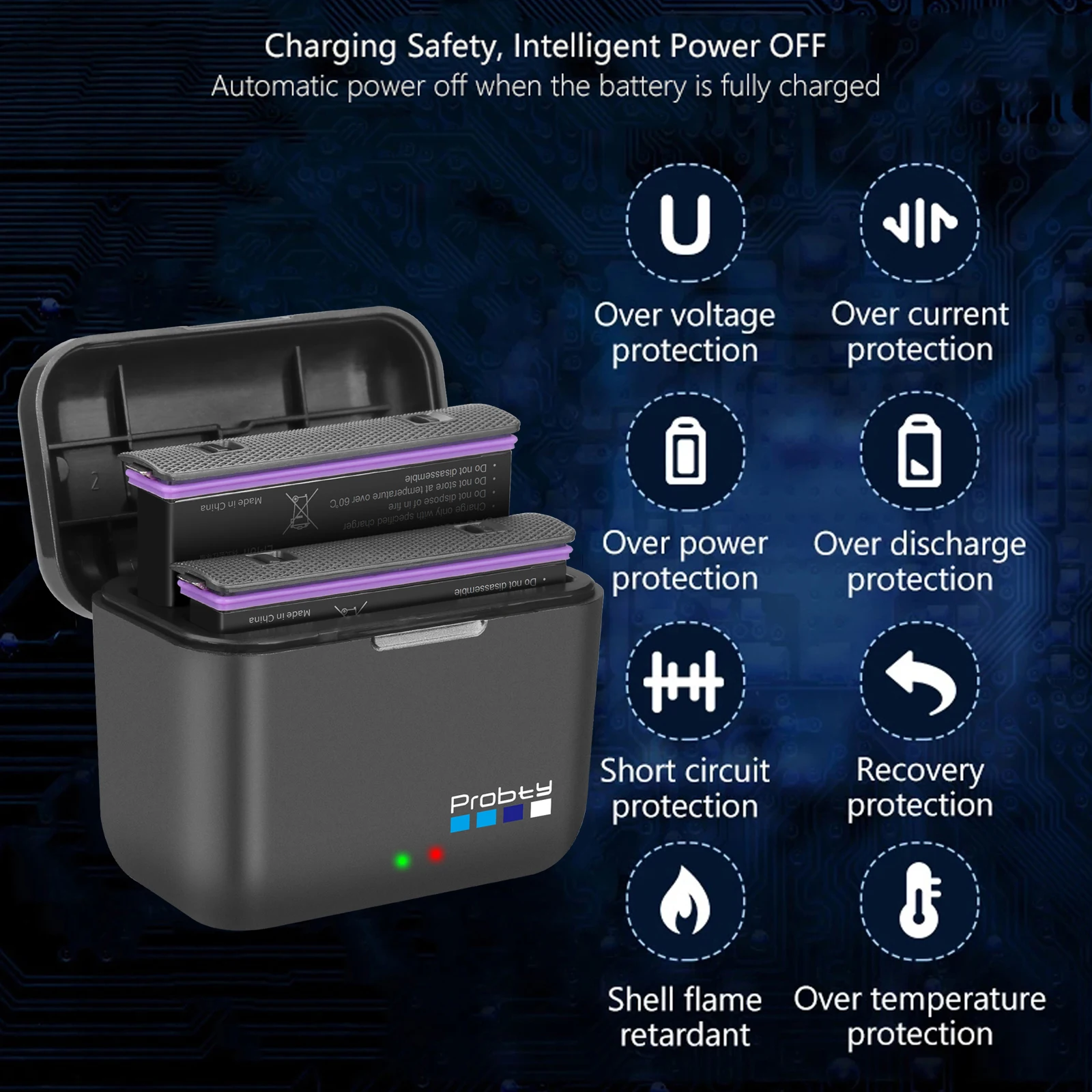Chargeur rapide pour batterie Insta360 X4 - Boîtier de charge portable