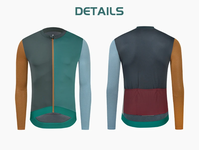 Description Picture 4 of itemYKYWBIKE Men Cycling Jersey Long Sleeve Colorful Road Bike Jersey Spring Summer Bicycle Clothing Professional Cycling Maillot