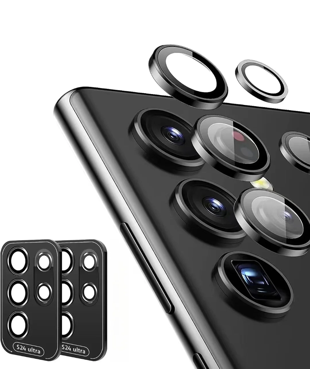 Vetro Di Protezione Dell'Obiettivo Della Fotocamera In Metallo Per Samsung S24 Ultra Lens Protector Ring Per Galaxy S24 Plus Camera Film